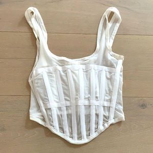 White Sheer Corset Top